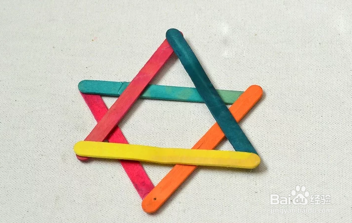 怎么用冰棍制作六芒星