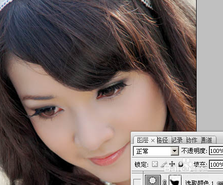 PS调出美女头像图片经典的朦胧紫色调