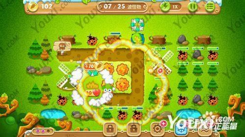 保卫萝卜2第17关攻略 森林17宝石金萝卜教程