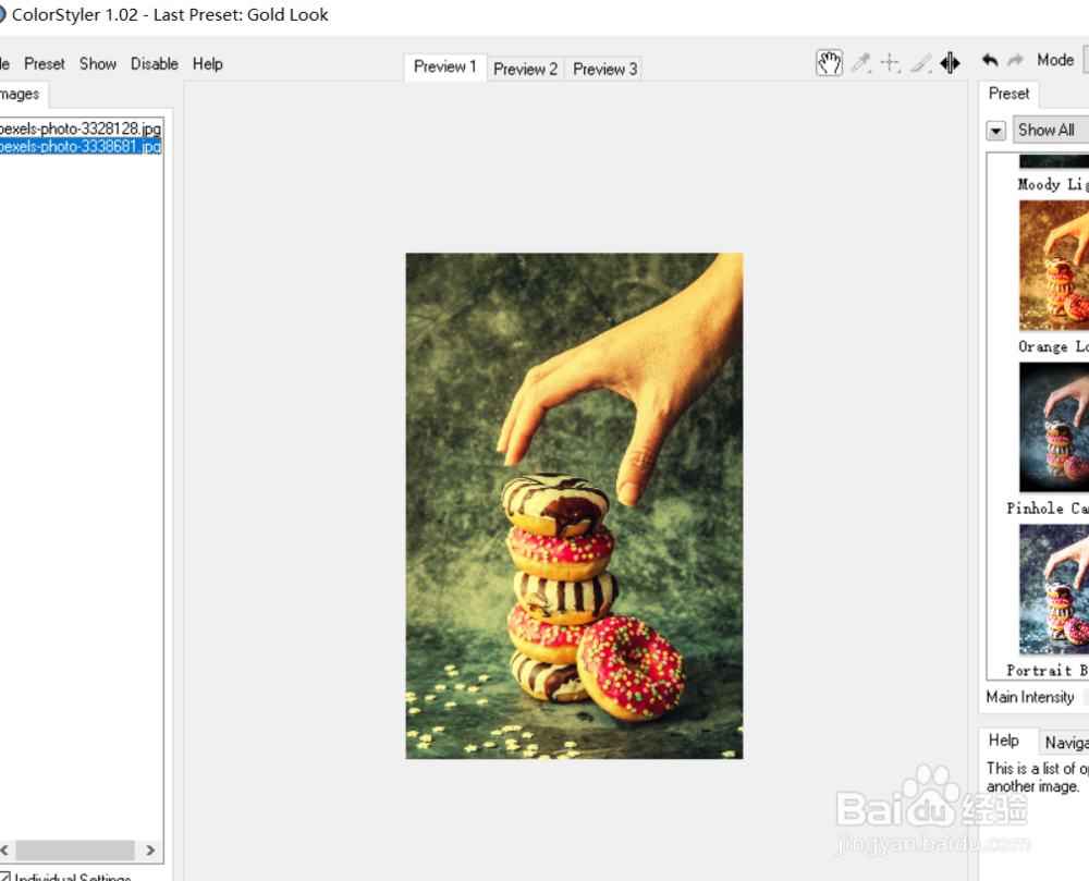 怎么使用colorstyle的gold look滤镜效果？