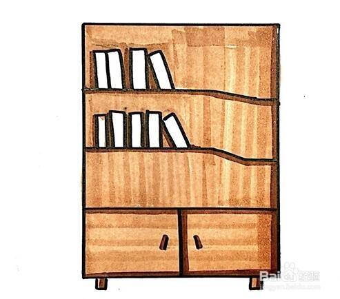 书架的简笔画怎么画?
