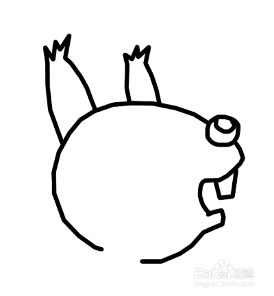 儿童简笔画：惊讶的小松鼠