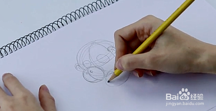 怎么用素描画猴子