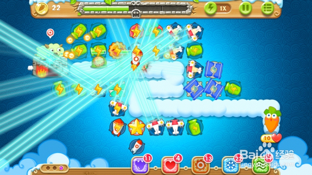 保卫萝卜2-60关金萝卜+钻石任务