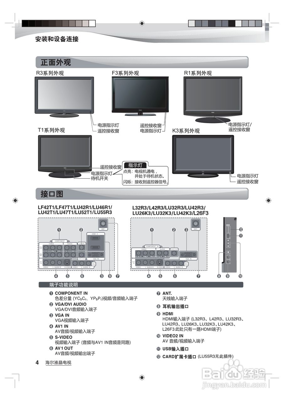 海尔LU52T1液晶彩电使用说明书