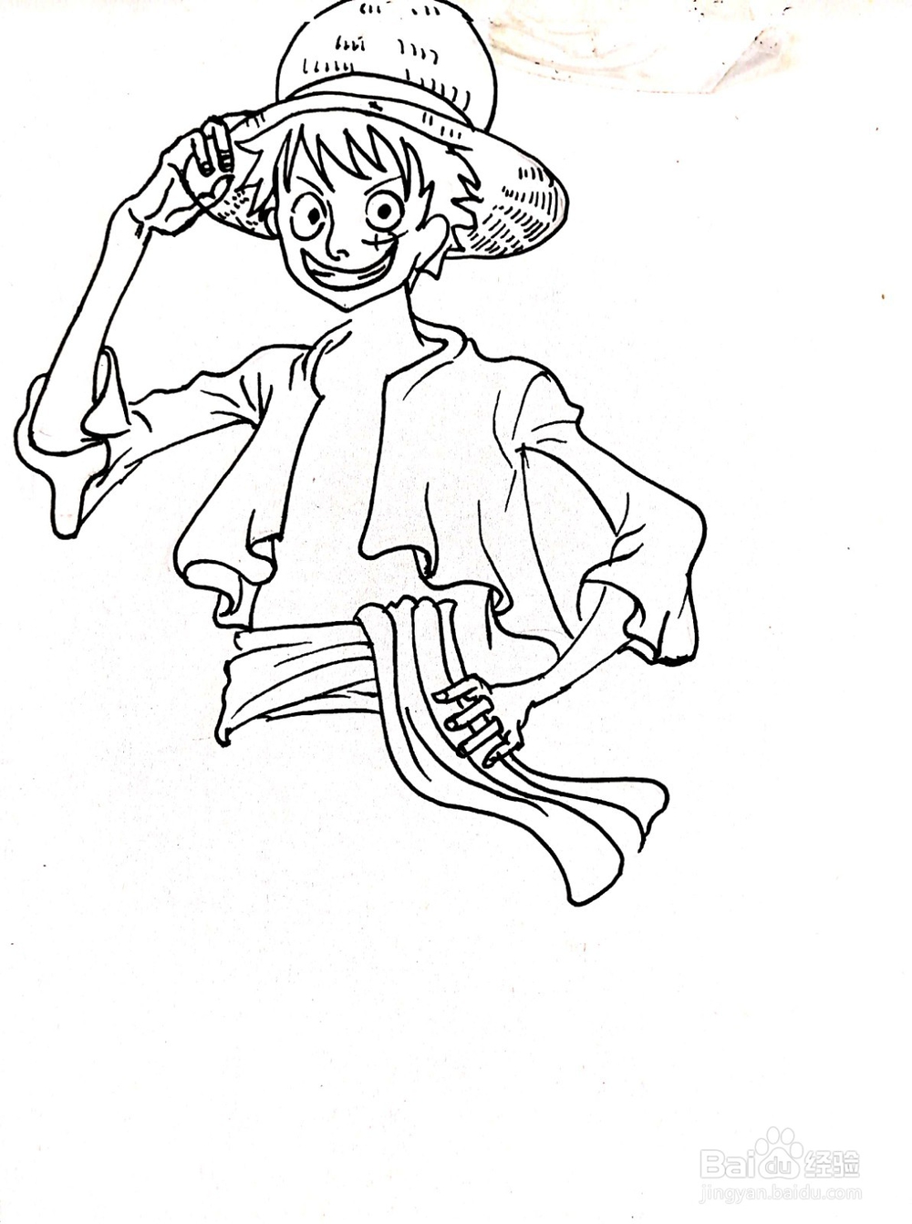 《航海王》系列之路飞简笔画