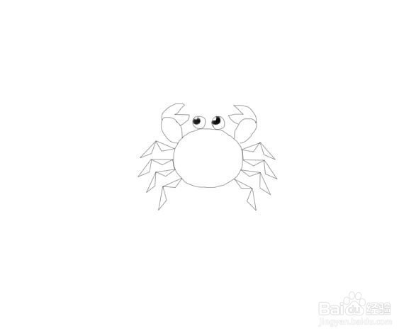 简笔画螃蟹是怎么画的,怎么画螃蟹