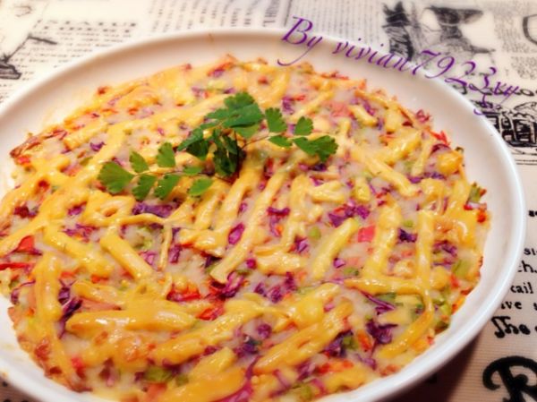 彩虹芝士条焗饭