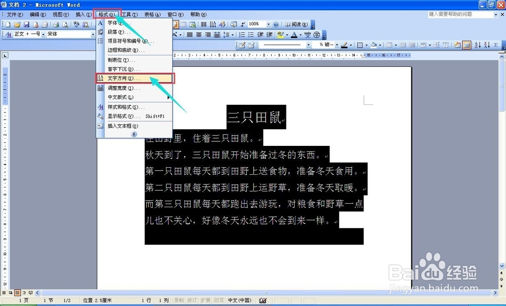 Word基础入门十九、特殊排版方式