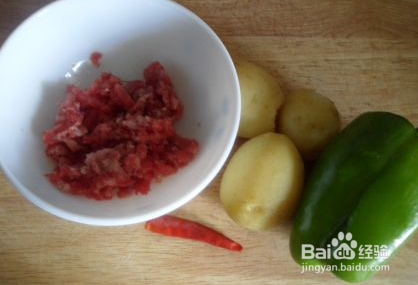 香煎肉末土豆泥的做法