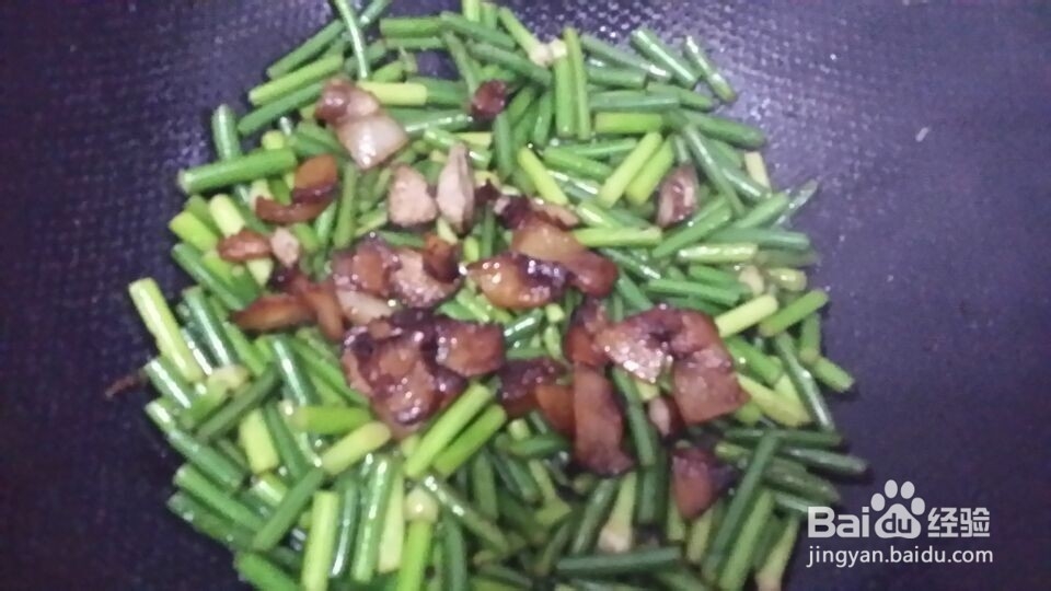蒜台炒腊肉做法