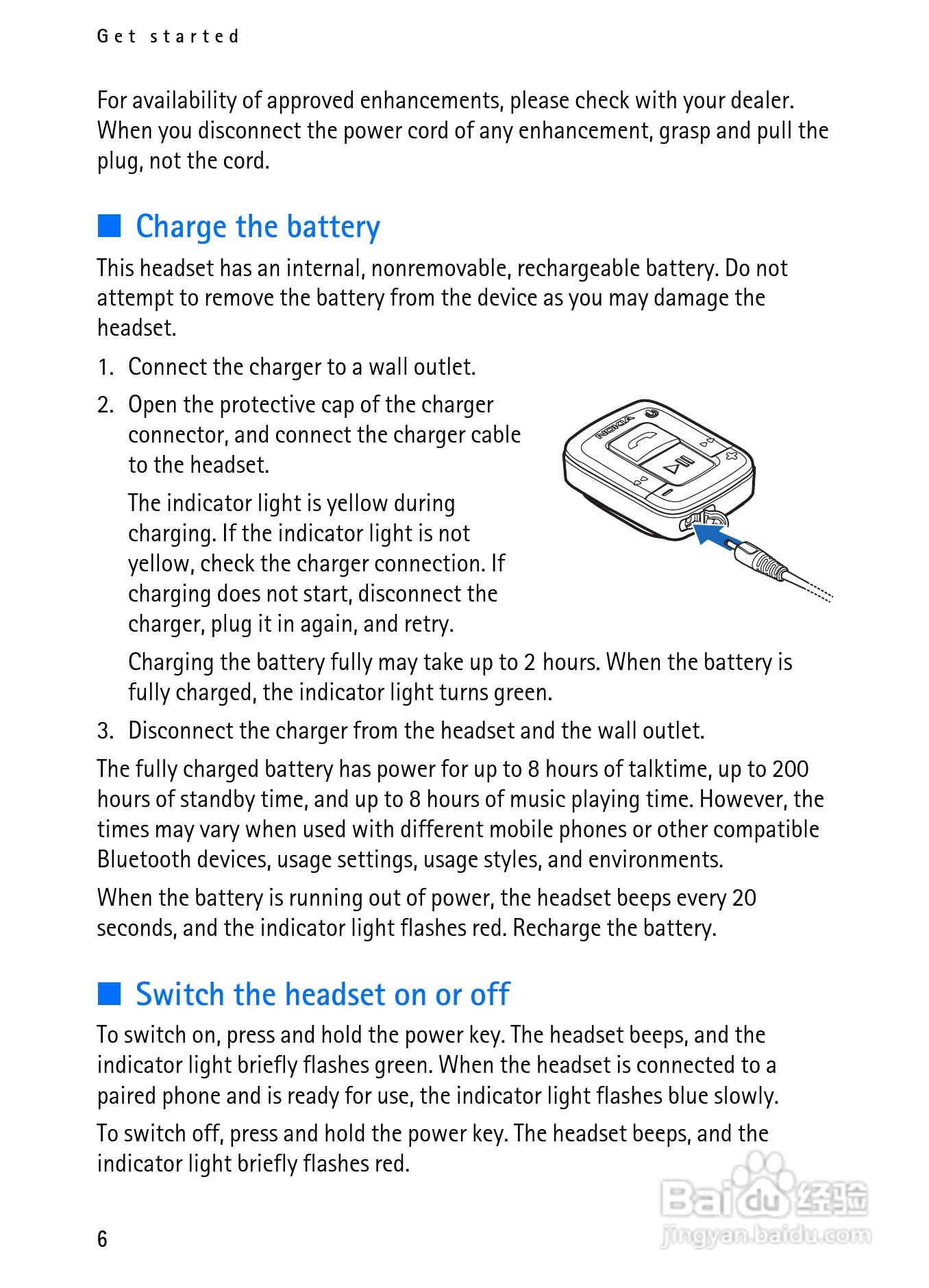 Nokia蓝牙耳机BH-500说明书:[1]
