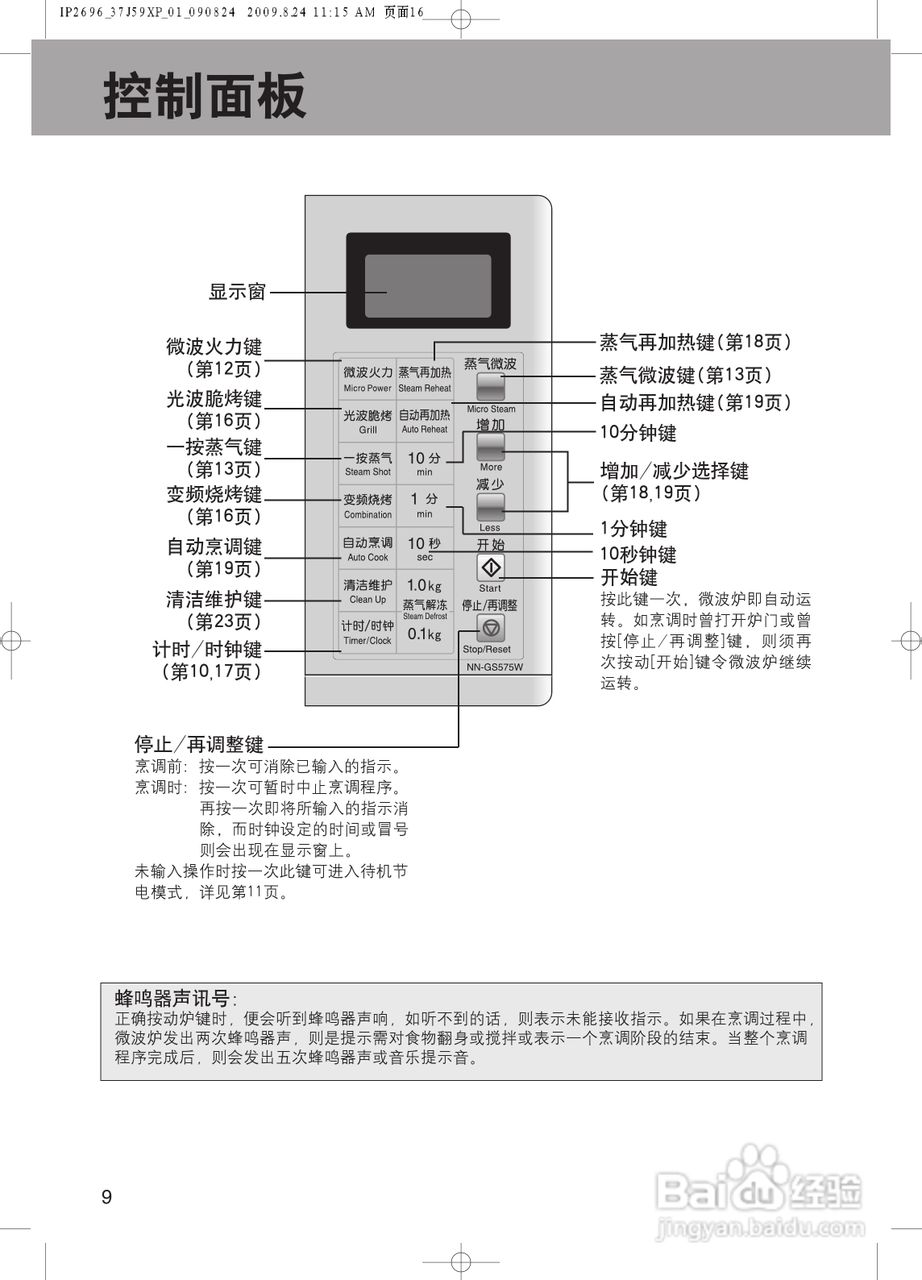 松下NN-GS575WX微波炉使用说明书:[2]
