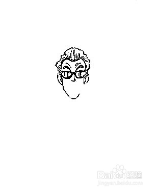 简笔画动漫人物七龙珠巴主持人的画法