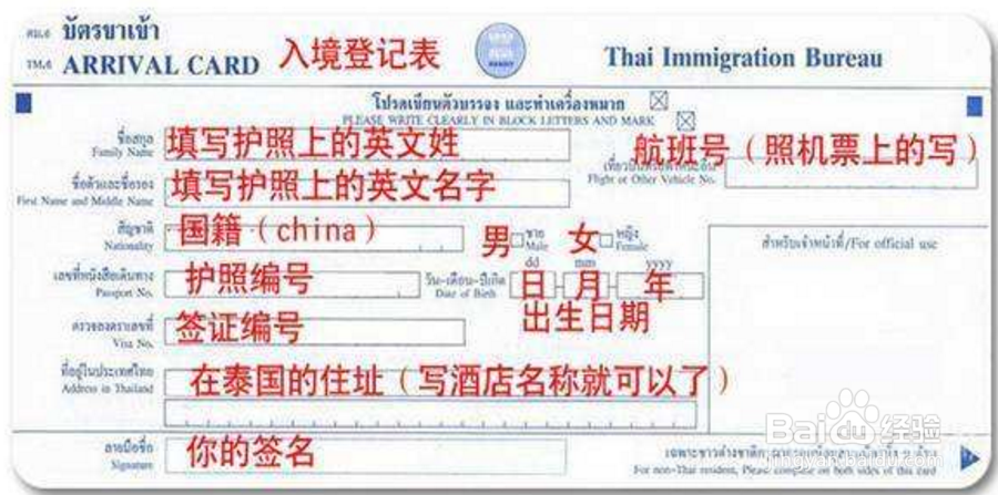 <b>泰国出入境卡（2017）填写最新教程</b>