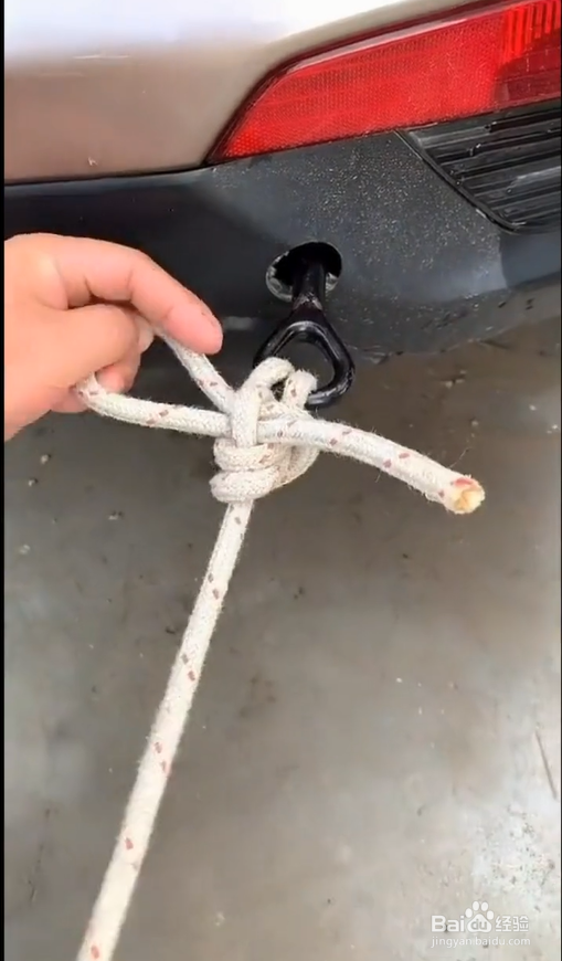 如何打拖车的绳结?