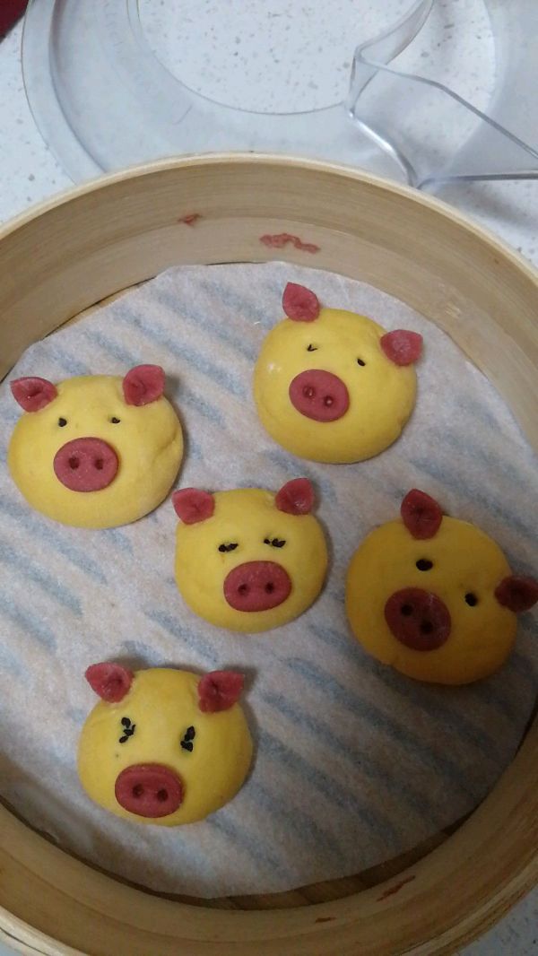 #美食视频挑战赛# 小猪馒头