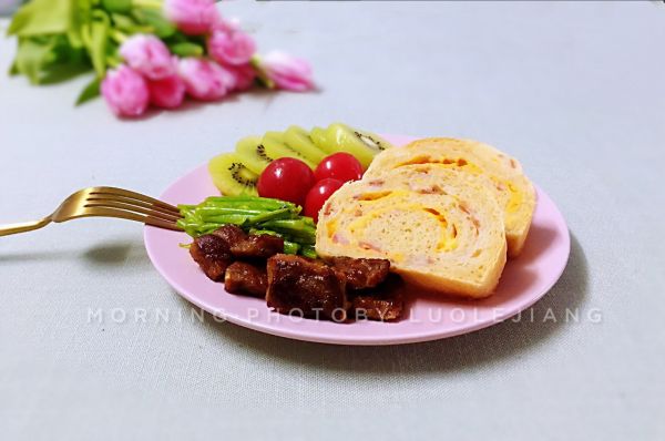 培根芝士面包卷