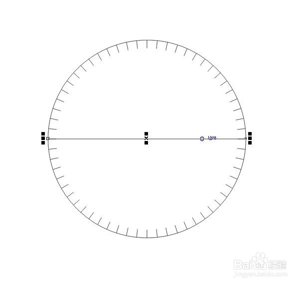 用CorelDRAW绘制一只表。表的刻度怎么画？