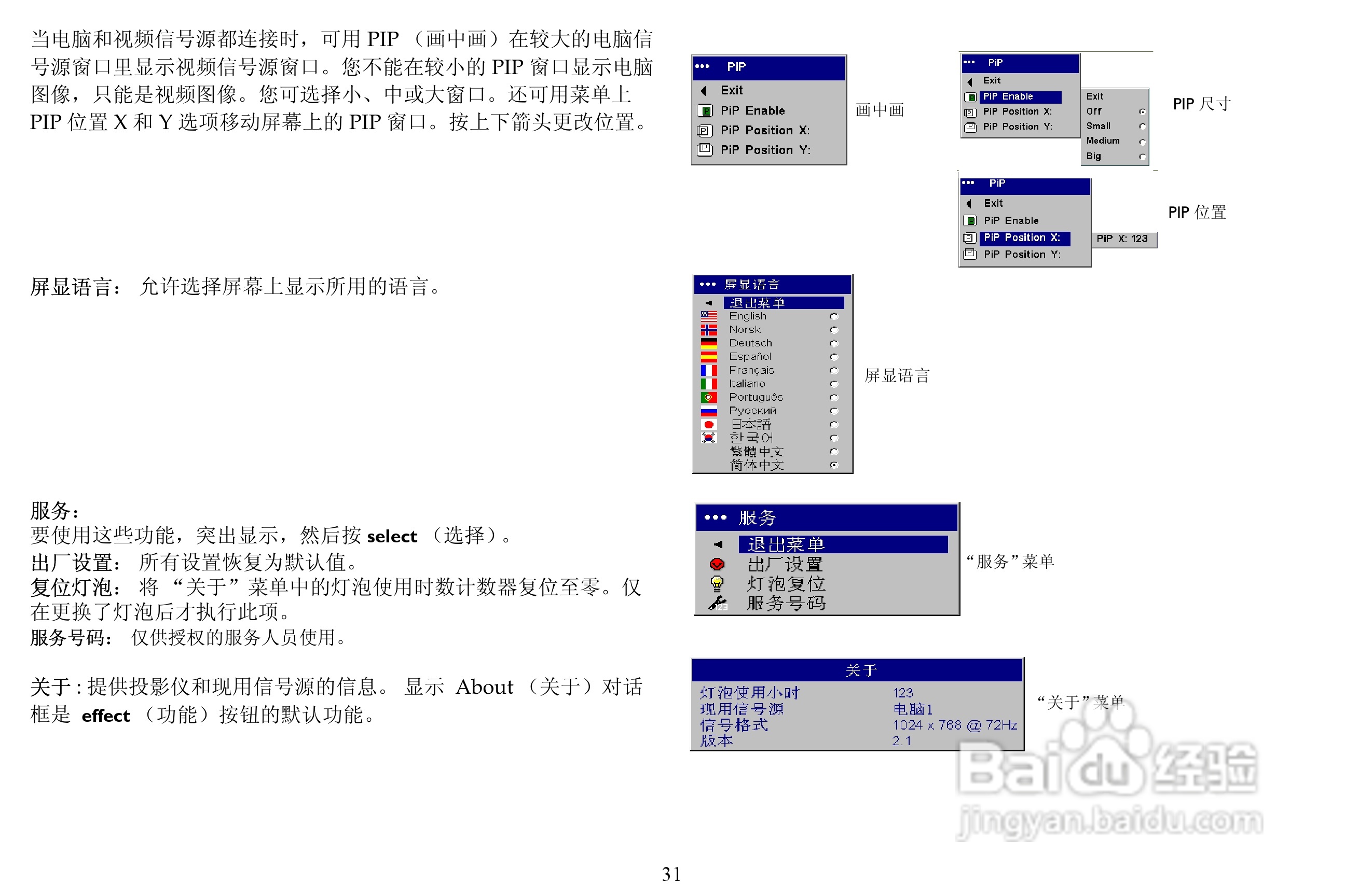 富可视 LP250投影机说明书:[4]