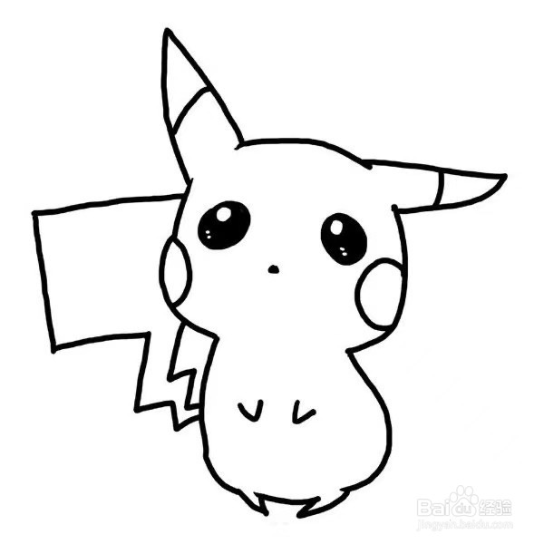 皮卡丘的简笔画教程