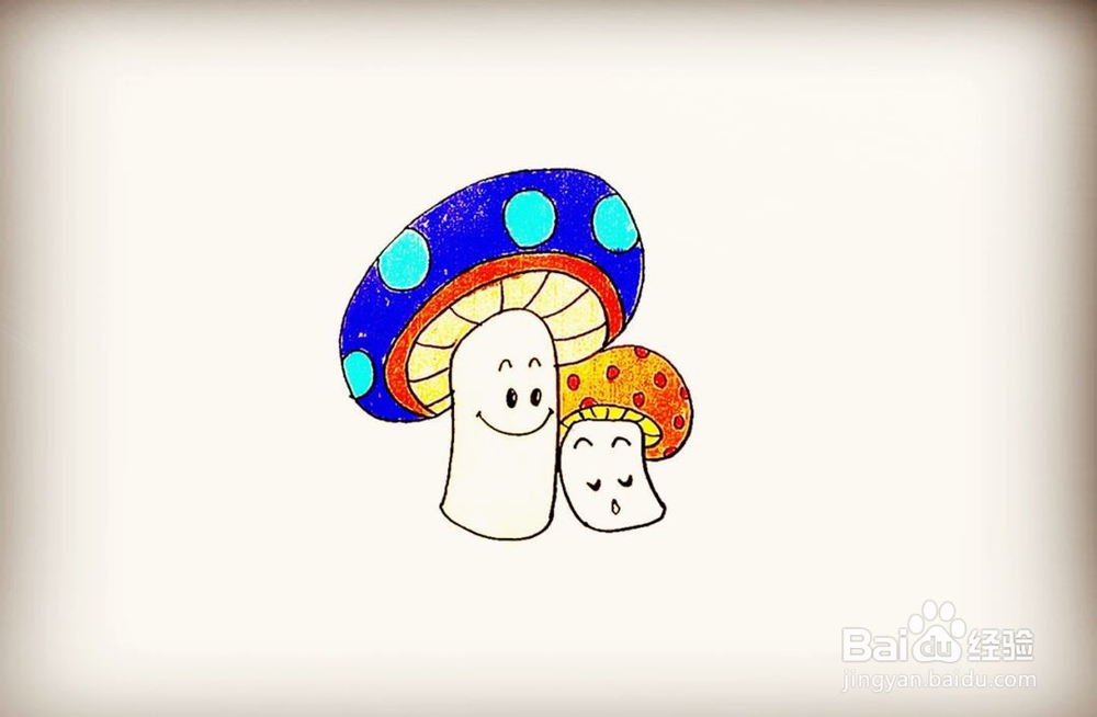 植物系列-蘑菇的简笔画怎么画呢