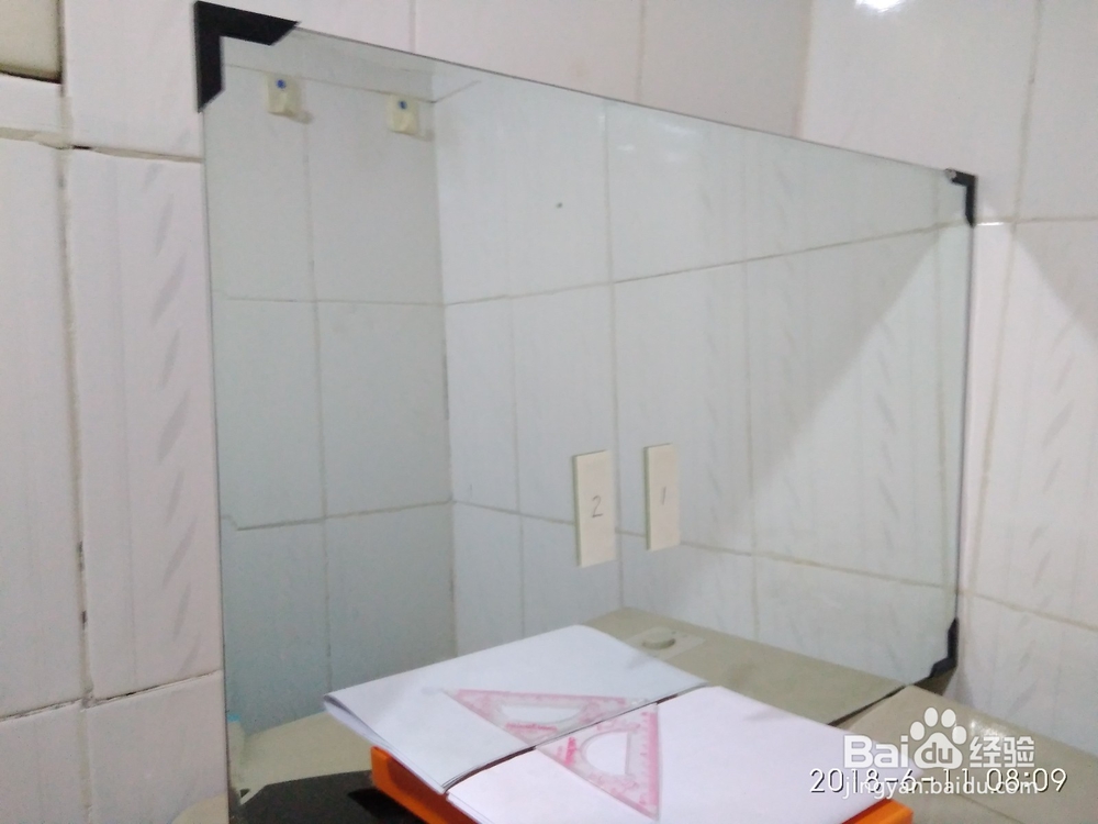 巧测带边框的玻璃板厚度