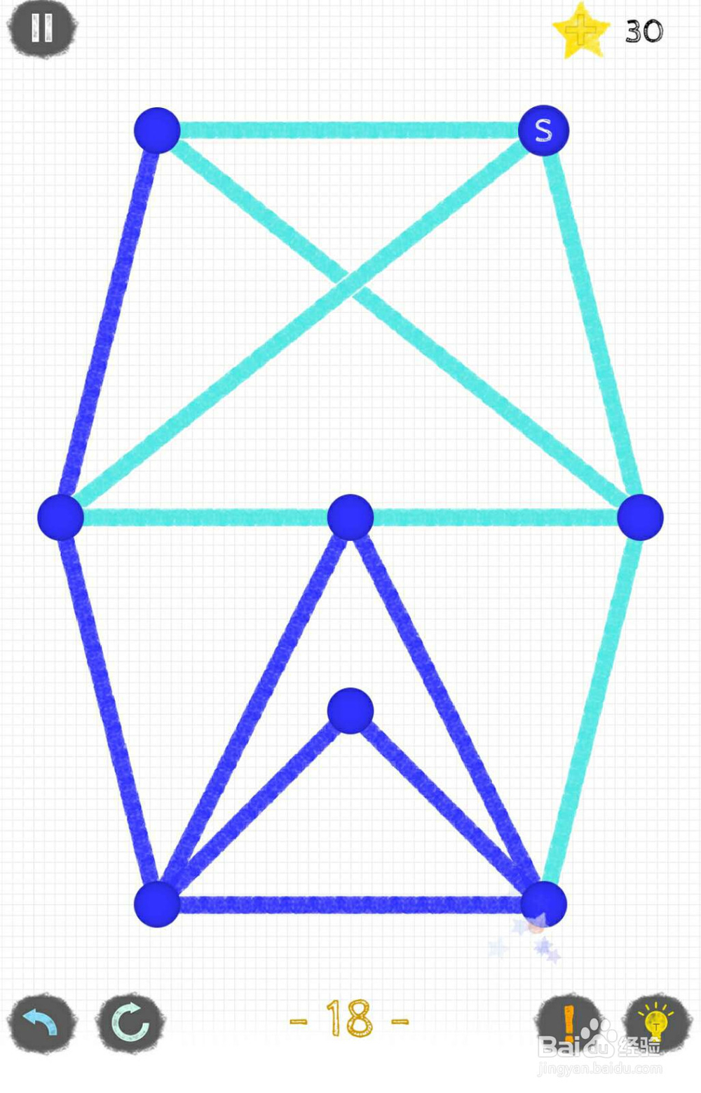一笔画1-18怎么一笔走完整个图形