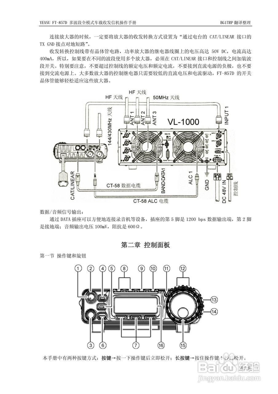 YAESU FT-857D全模式车载收发信机操作手册:[2]