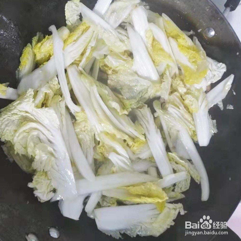 香菇肉丁炒娃娃菜的做法