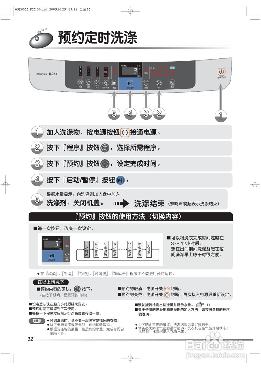 日立XQB82-BKV洗衣机使用说明书:[4]