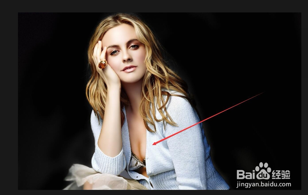 PS加深工具制作纯黑背景，也可以加眼影和乳线