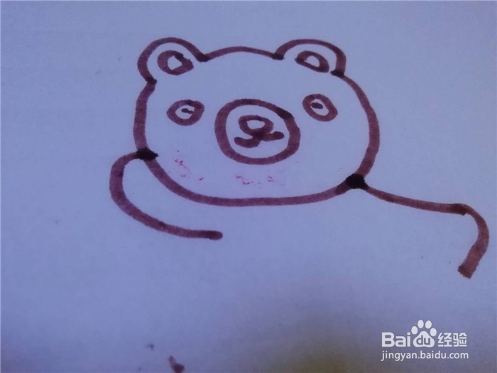 怎么样用简笔画画小熊