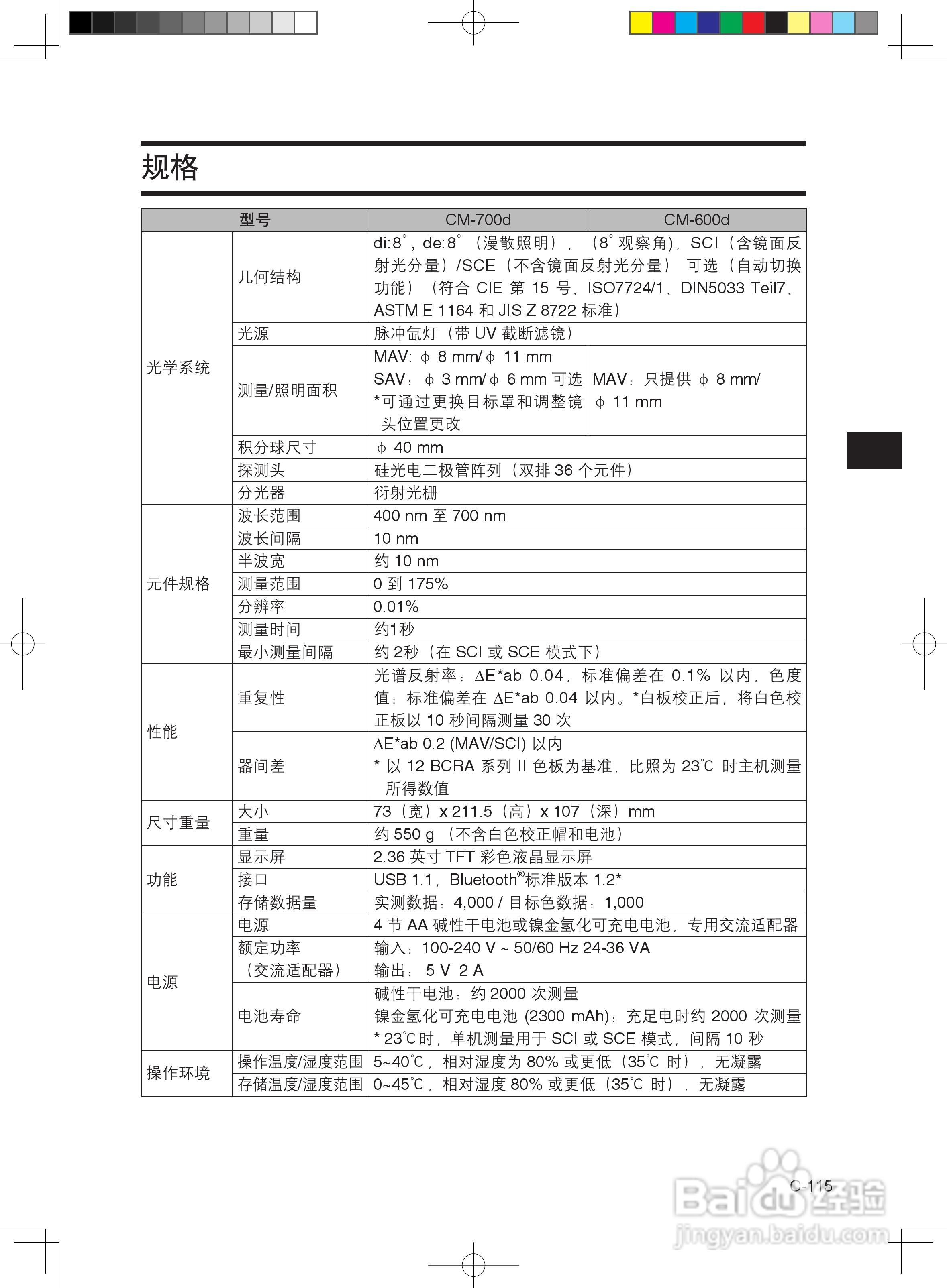 分光测色计CM-600d使用说明书:[12]