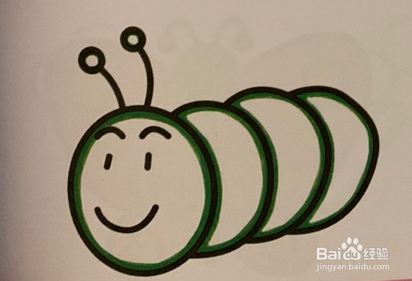 幼儿简笔画--毛毛虫