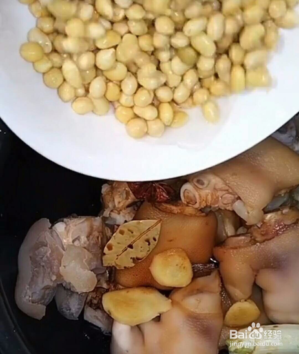 黄豆 顿猪脚做法