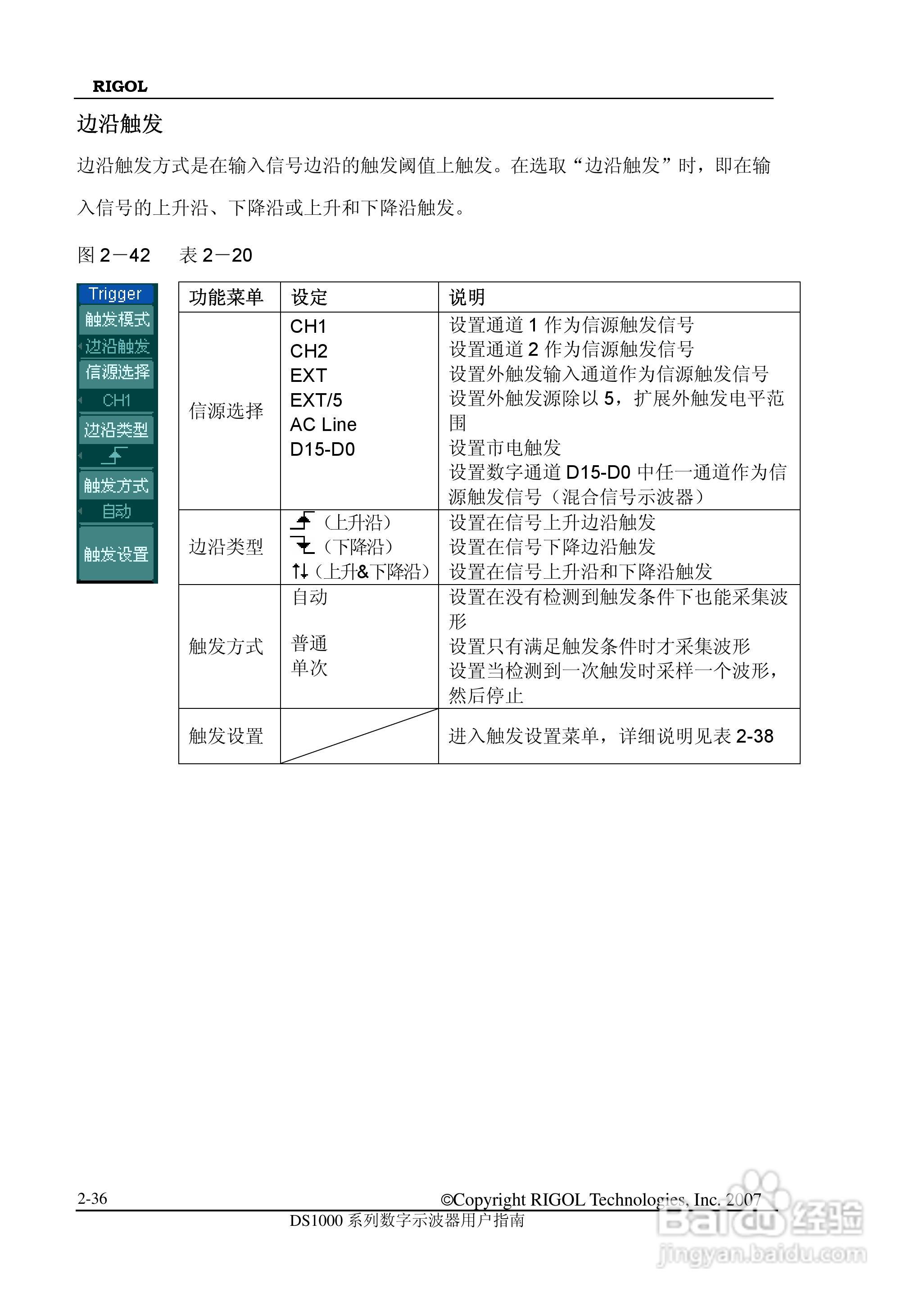 RIGOL数字示波器 DS1000 用户手册:[7]