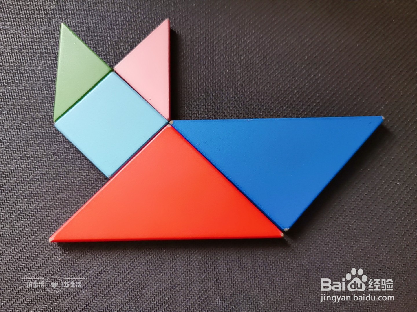 儿童益智七巧板 如何用七巧板拼一只猫(16)