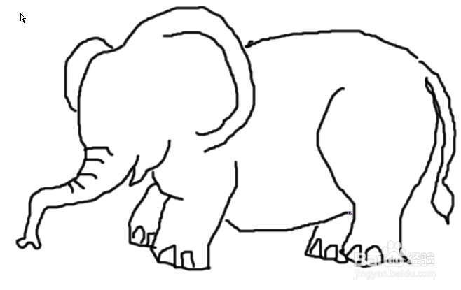 firework自带刷子工具画大象