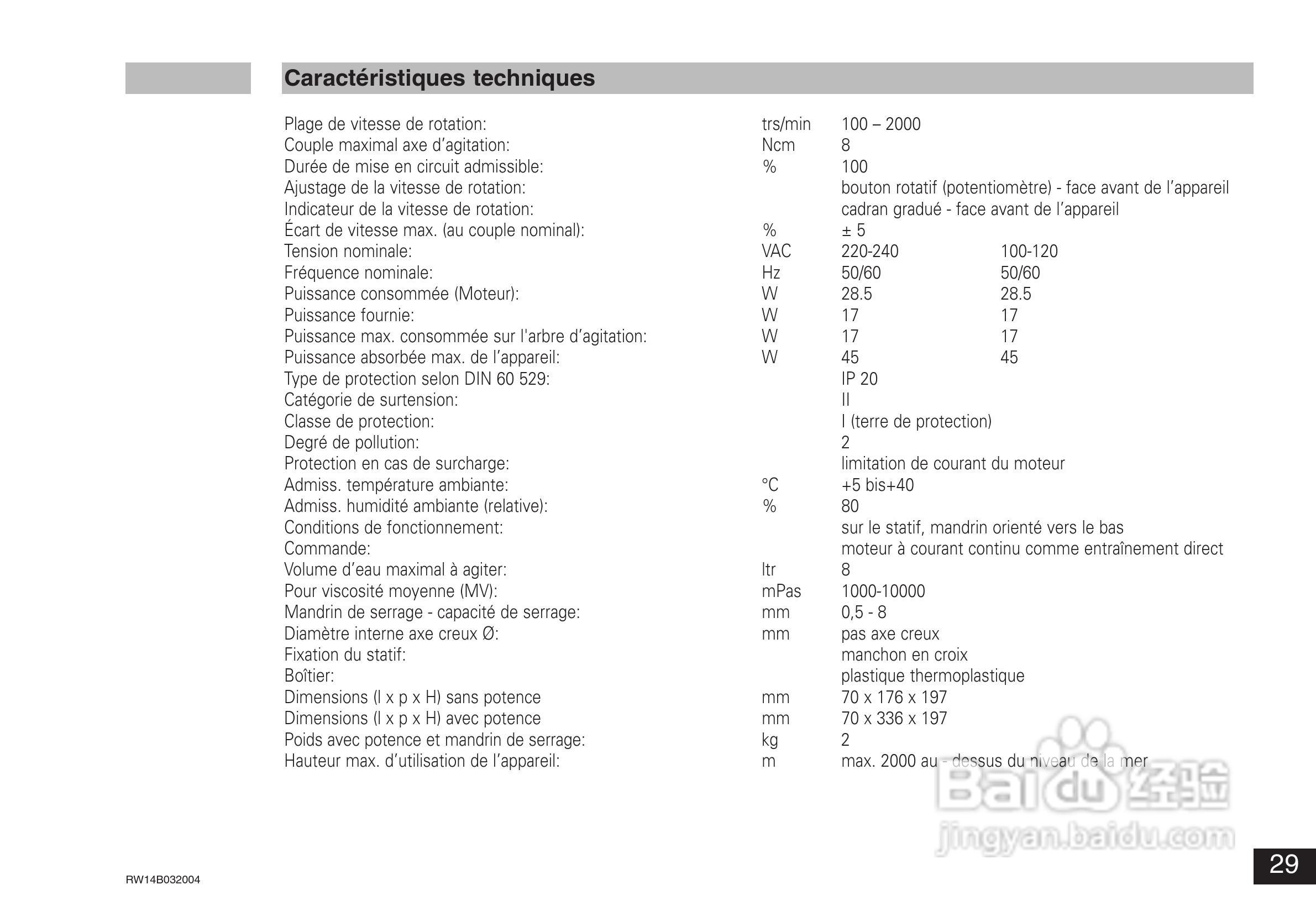 IKA RW14基本型顶置式电子搅拌器使用说明书:[3]