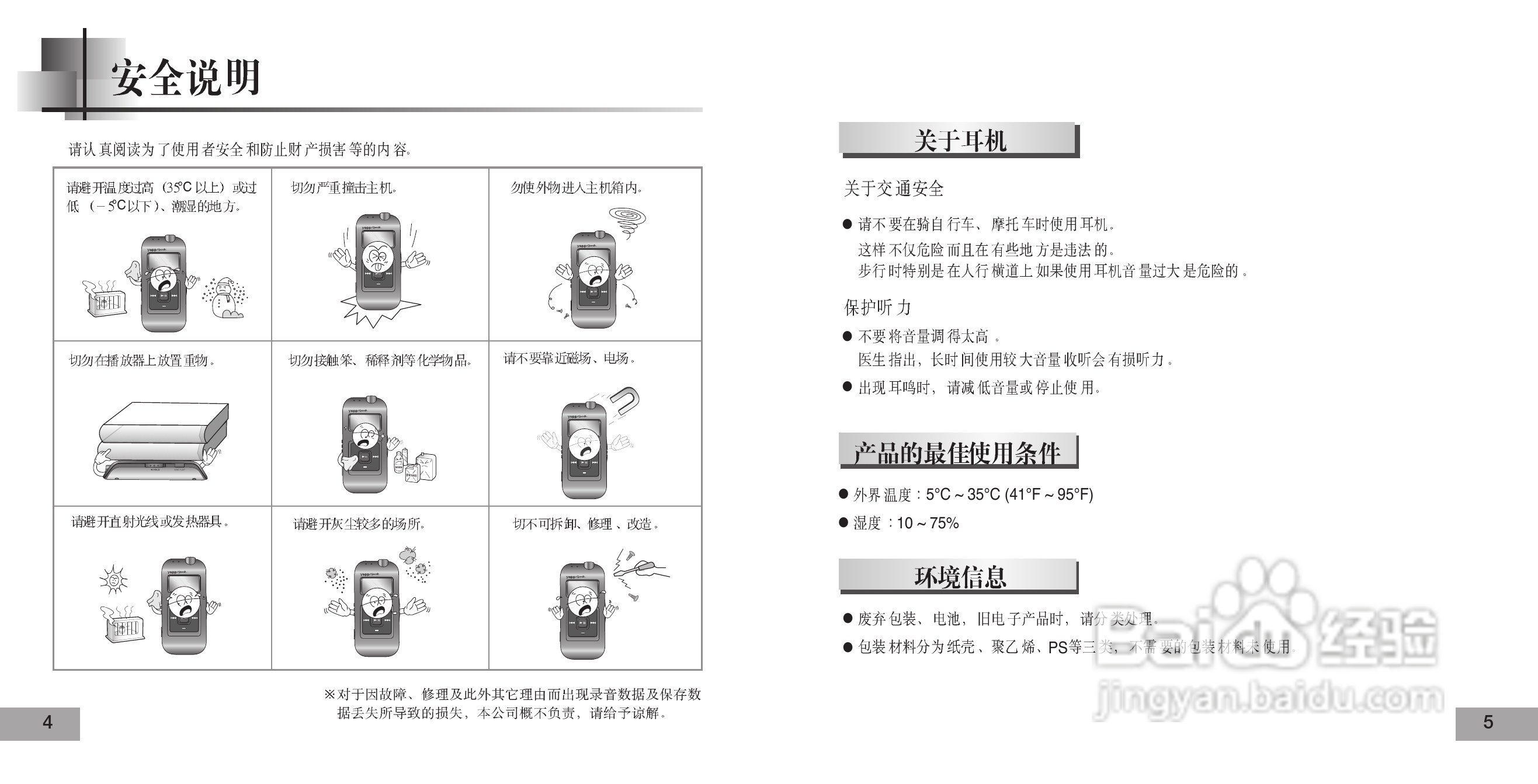 三星YP-66 MP3播放器使用说明书:[1]