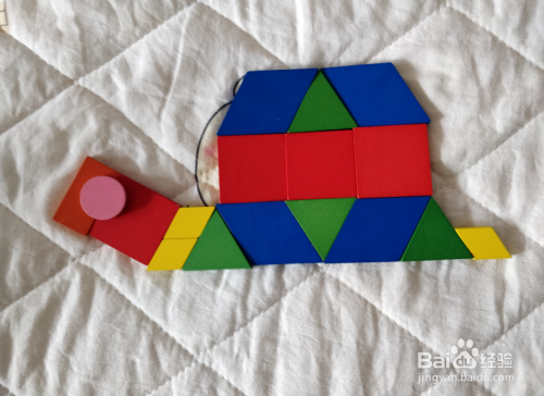 用几何形状怎么拼一只蜗牛?