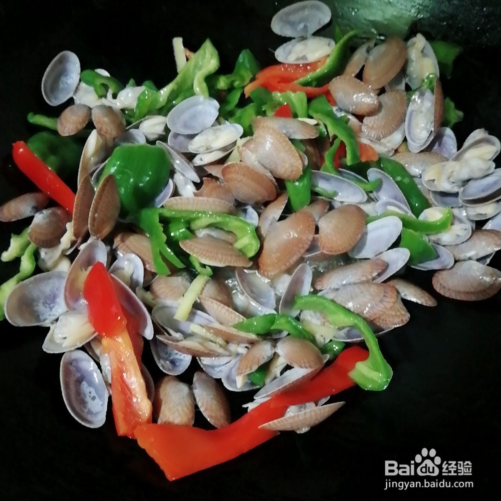 双椒炒花甲的家常做法