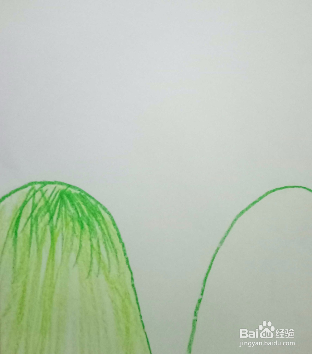 蜡笔画蓝天白云是怎么画的