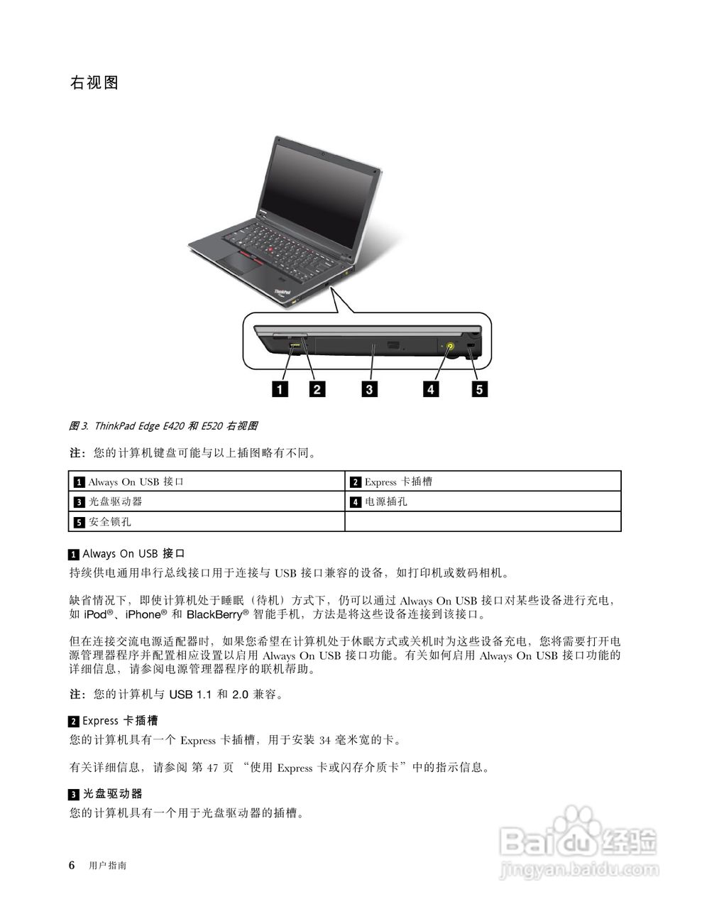 IBM(ThinkPad)E520笔记本电脑使用说明书:[3]