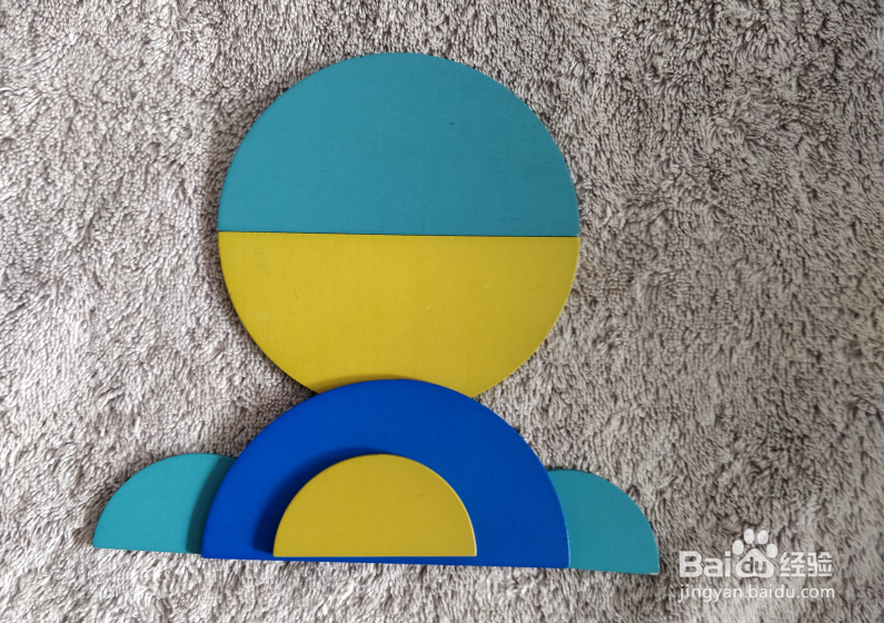 含六个半圆形的青蛙怎样拼？