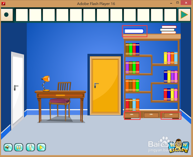 Flash游戏攻略：[37]蓝色单间逃脱-3