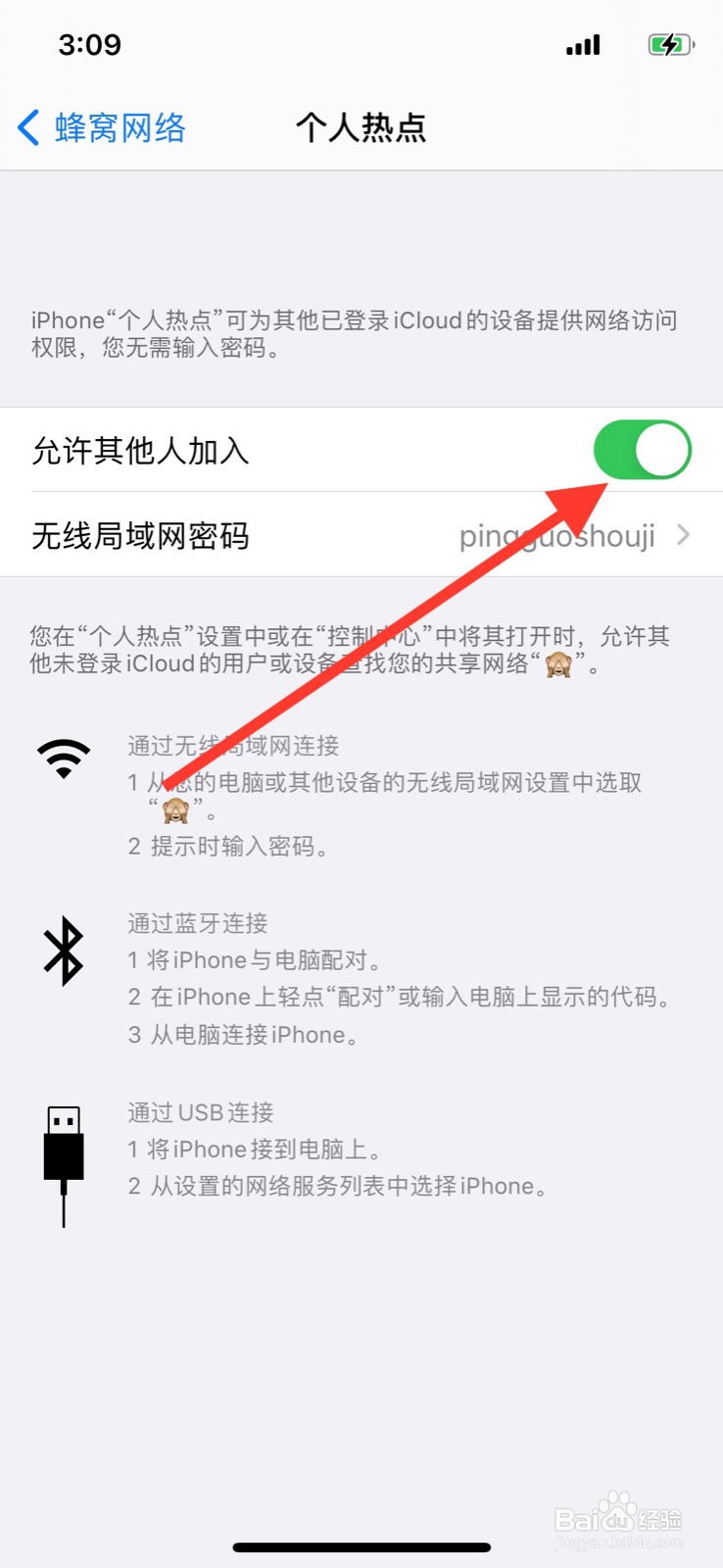 苹果手机个人热点怎么开启