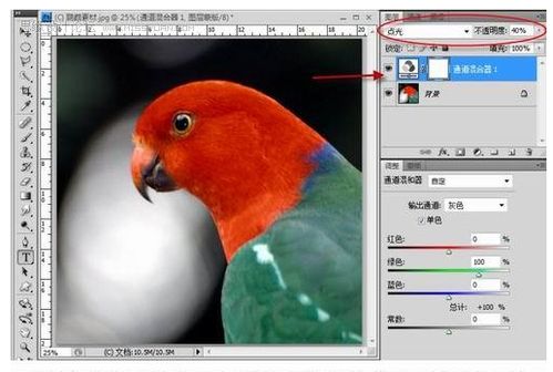 ps教程：用通道混合器还原照片局部细节