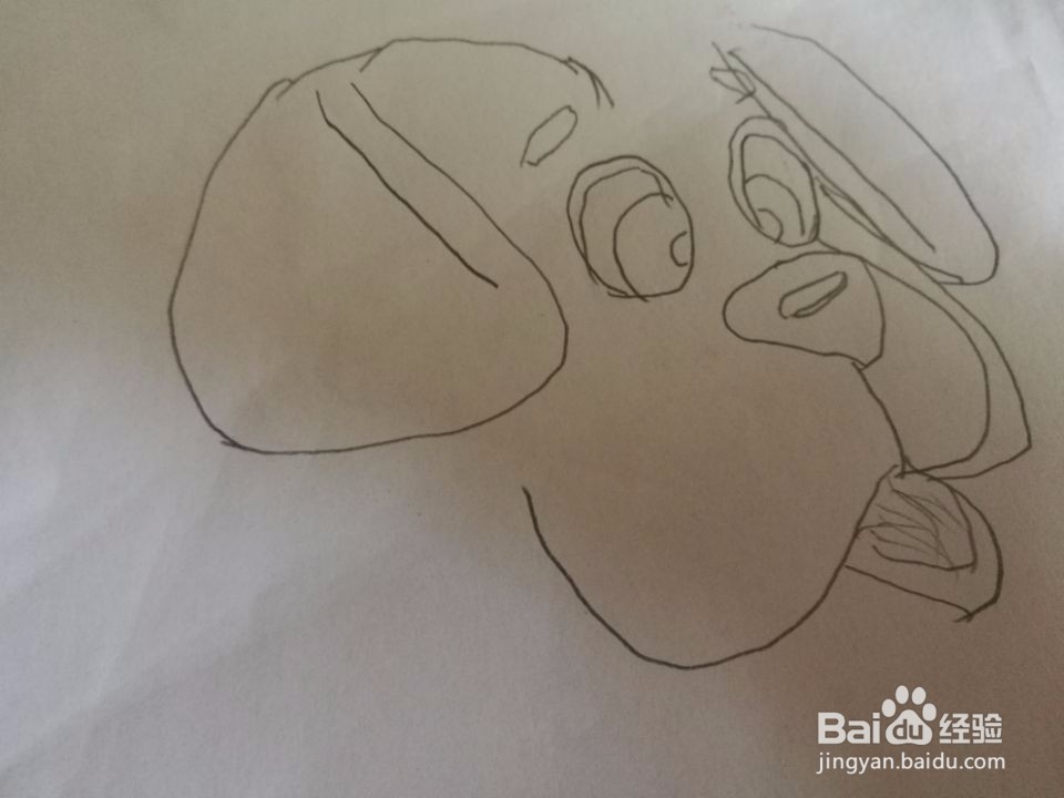 小狗的简笔画步骤